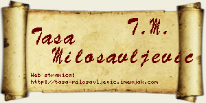 Tasa Milosavljević vizit kartica